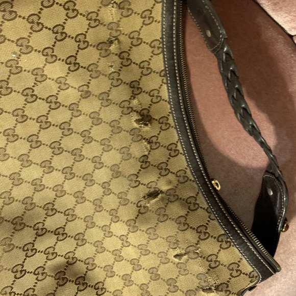 Gucci brown / beige GG canvas Hobo purse. - Picture 11 of 12